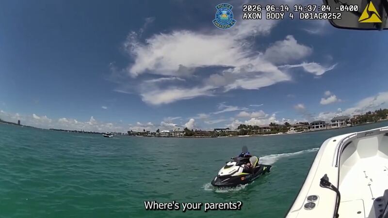 Sarasota police say an 8-year-old boy was stopped by the department's Marine Patrol Unit after...
