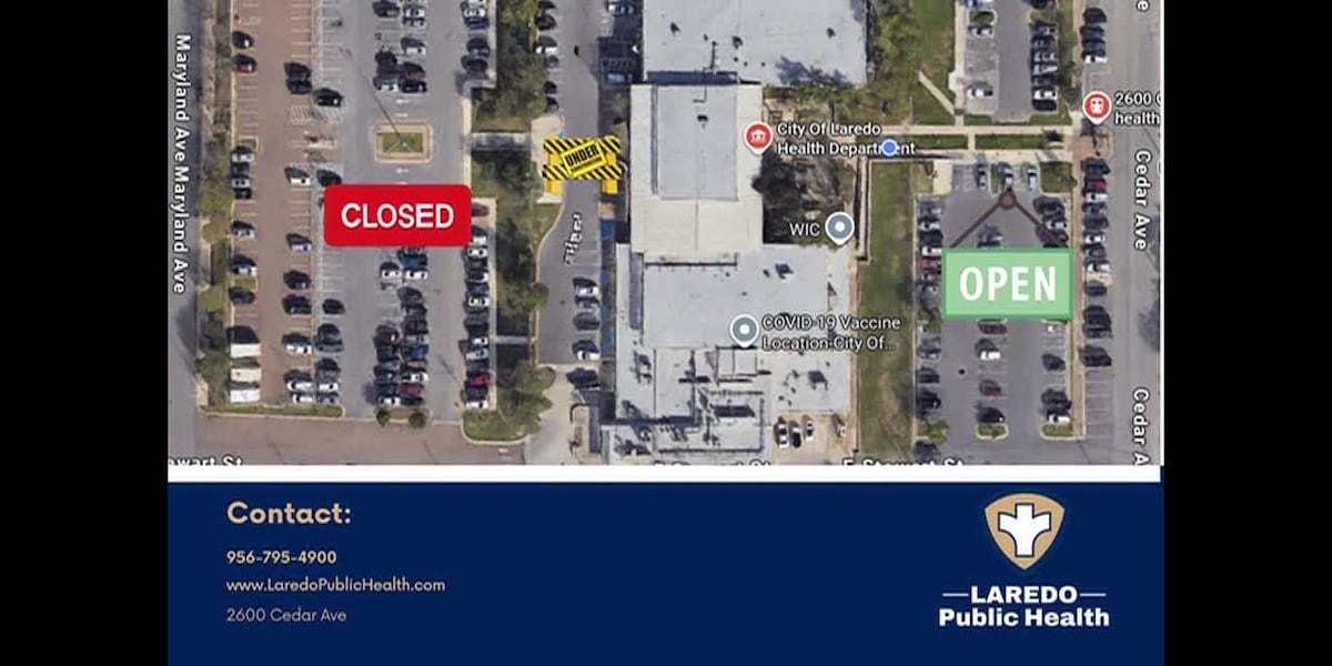Construction closes Maryland Avenue entrance to Laredo health department