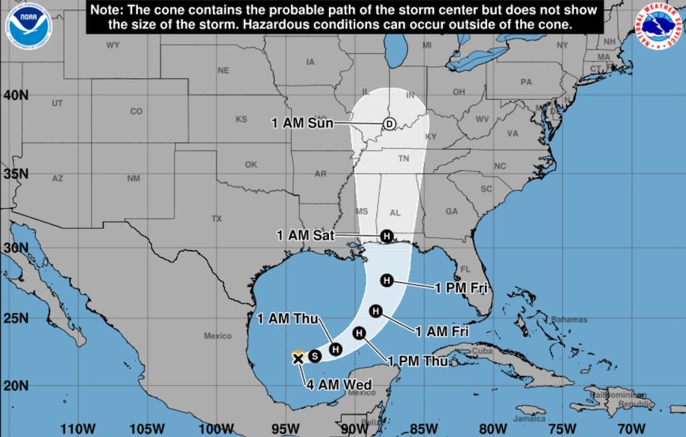 Tropical Storm Isaias formed early Wednesday. off eastern Mexico. Forecasters said it was...