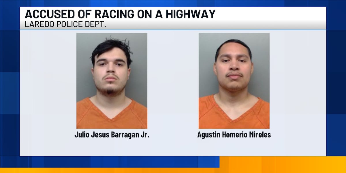 2 men charged after motorcycle racing on Laredo loop