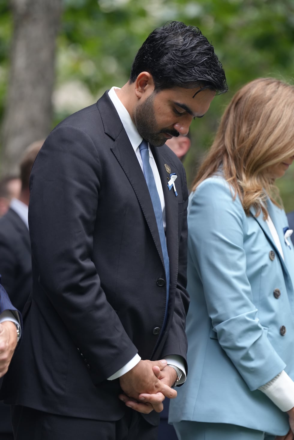 New York mayor Zohran Mamdani attends the ceremony commemorating the 25th anniversary of the...