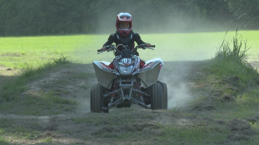FOXP1 warrior defies the odds y riding ATVs