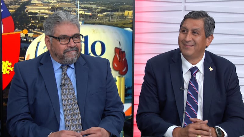KGNS Political Contributor Gene Belmares and City of Laredo Assistant Manager Ramon Chavez