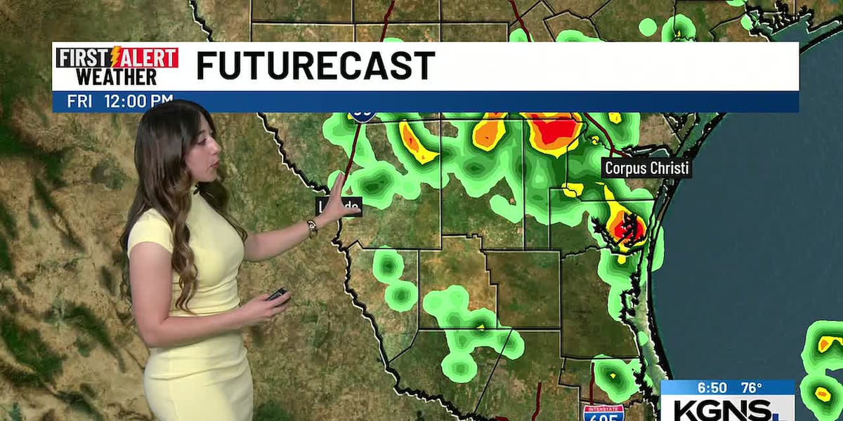 A chance of isolated showers and thunderstorms