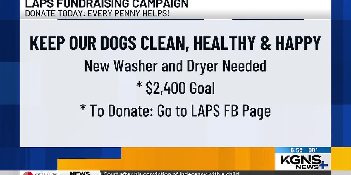 LAPS launches fundraising campaign to replace shelter washer and dryer