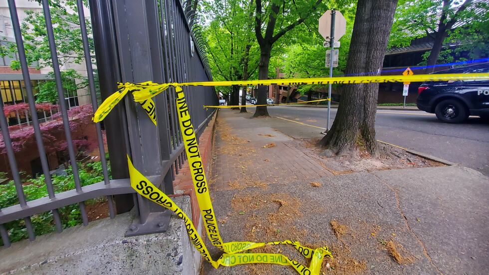 An investigation is underway after a car with an explosive device crashed into the front...