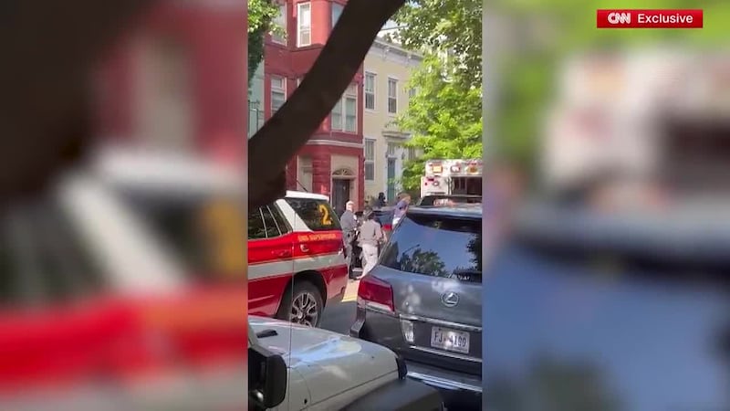 New, exclusive video shows Sen. Mitch McConnell was loaded into ambulance on a stretcher on...
