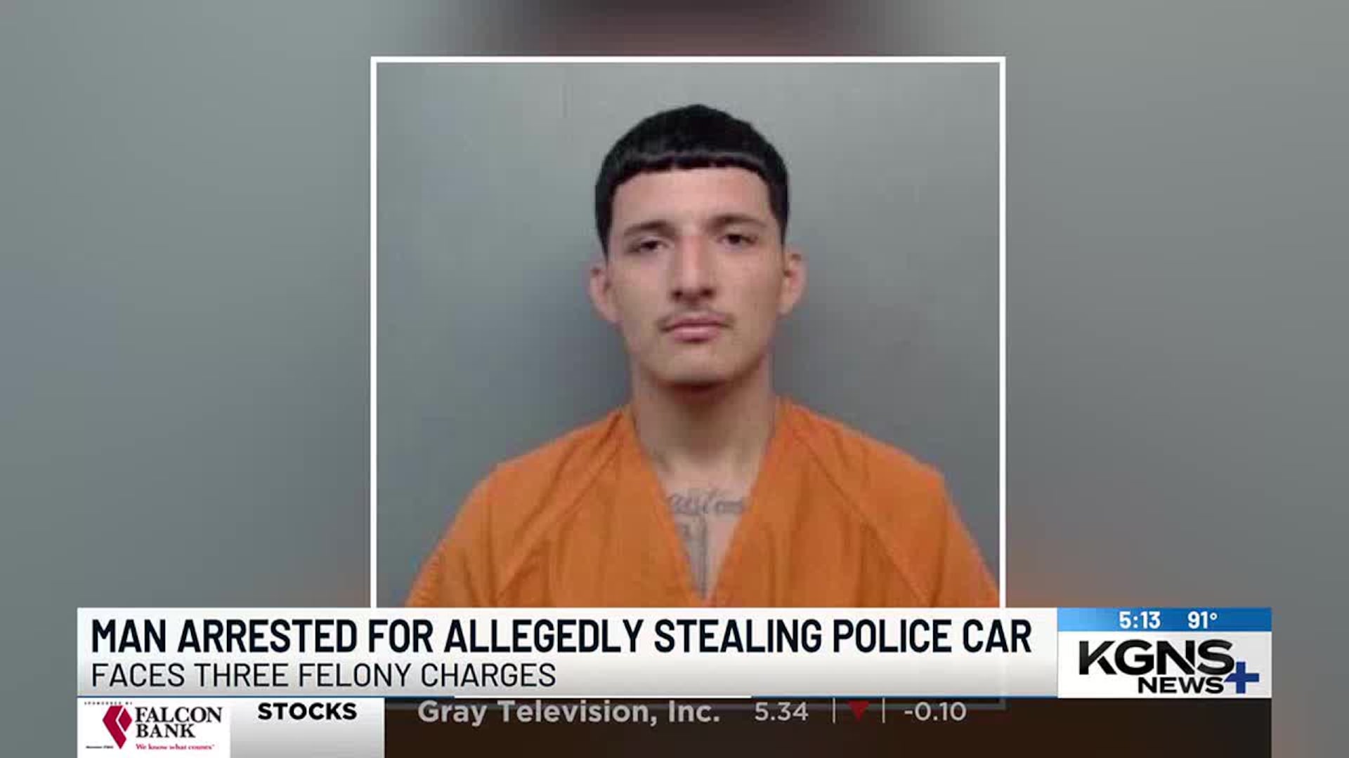 Man arrested for allegedly stealing police car, faces three felony
