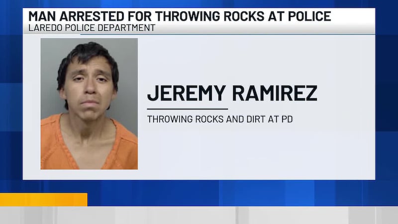 Laredo man charged after throwing rocks at cars, officer