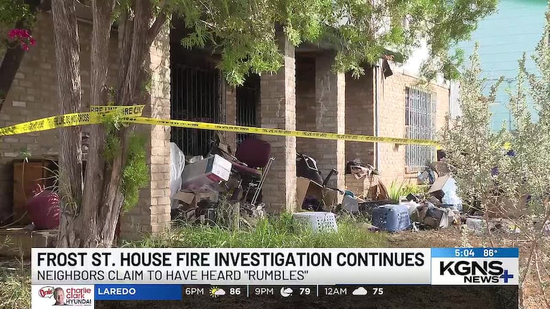Fire destroys two-story home near Frost and Stone